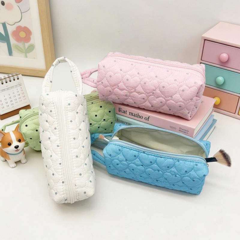 Cosmetic Bags - Draagbare cosmetische tas met stippenmotief, minimalistisch