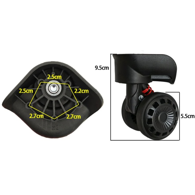 Silent Replacement Luggage Wheels - Vervangingswiel voor bagage, universeel wiel voor