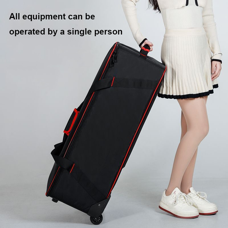 Foldable Rolling Luggage Bag - Professionele fotostudio-flitslampset, op rolbare koffer, groot/middelgroot/klein,