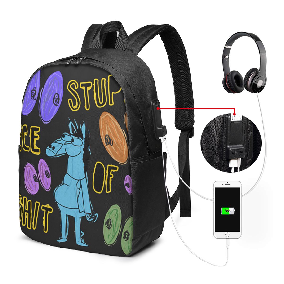 Cartoon Bojack Horseman Stupid - Backpacks recensie en prijs